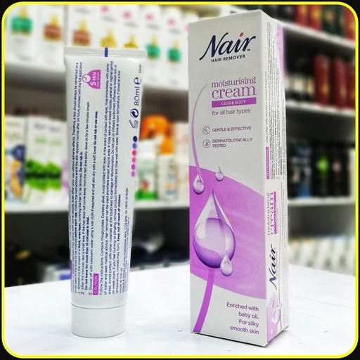 کرم موبر نیر مدل Moisturising Cream مخصوص پا و بدن حجم 80 میلیلیتر | Nair Hair Remover Cream