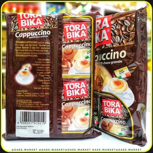 کاپوچینو ترابیکا Cappuccino ToraBika مدل Extra Choco Granule بسته 20 عددی