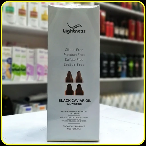 شامپو بیوتین لایتنس حاوی روغن خاویار سیاه و کلاژن کمپلکس | Lightness Biotin Shampoo