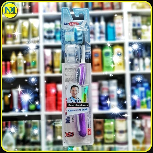 مسواک زغالی آقای اورال مدل Charcoal Clean Medium با 1800 الیاف | Mr Oral Charcoal Clean Medium Toothbrush