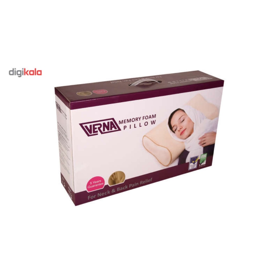 بالشت طبی ورنا verna سایز مدیوم نرم با 5 سال گارانتی تعویض