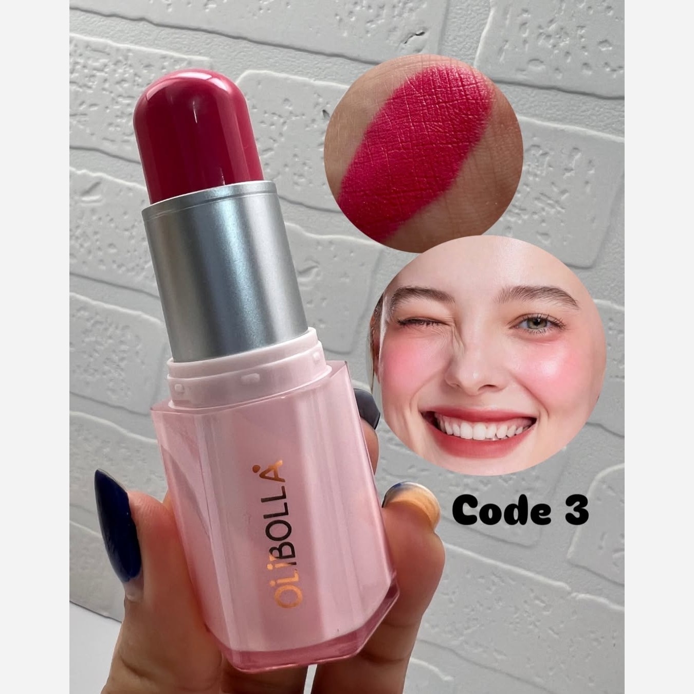 رژگونه کره ای دوپ شیگلم برند اولیبولا رژگونه خیس کرمی استیکی