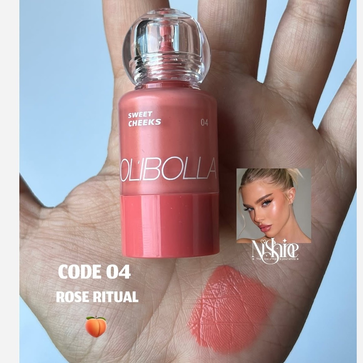 رژگونه دکمه ای مایع مات اولیبولا OLIBOLLA رژگونه دکمه ای