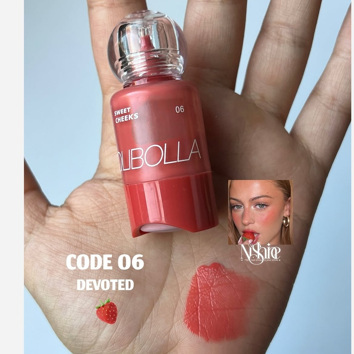 رژگونه دکمه ای مایع مات اولیبولا OLIBOLLA رژگونه دکمه ای