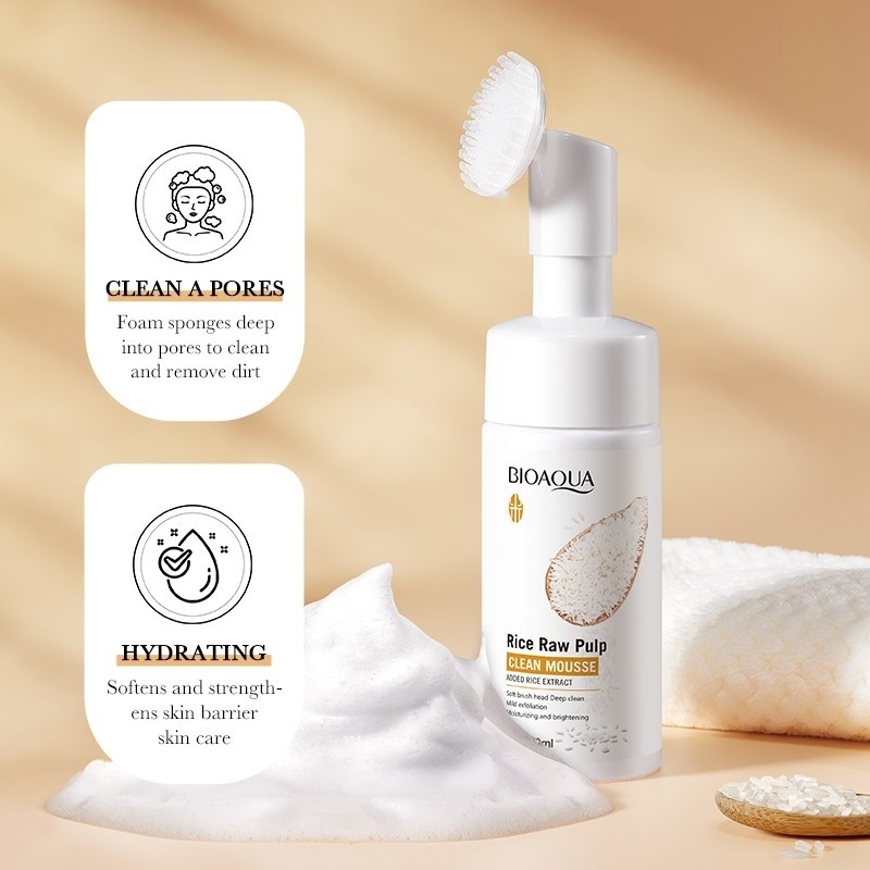 فوم شستشو براش دار برنج بیواکوا BIOAQUA