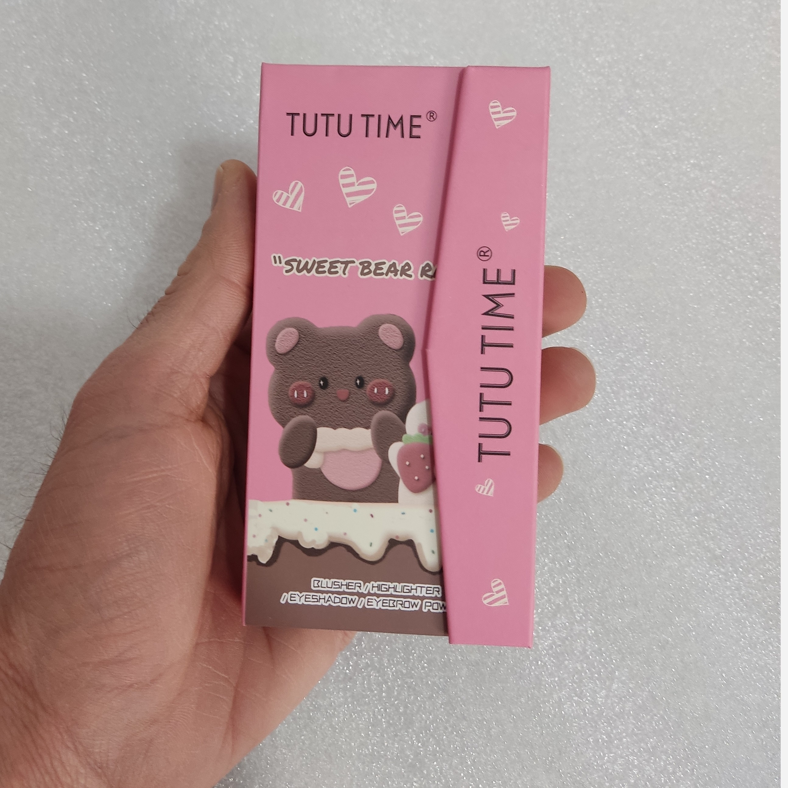 پالت آنی لیدی طرح پاندا مسافرتی آینه دار 25 رنگ TUTU TIME
