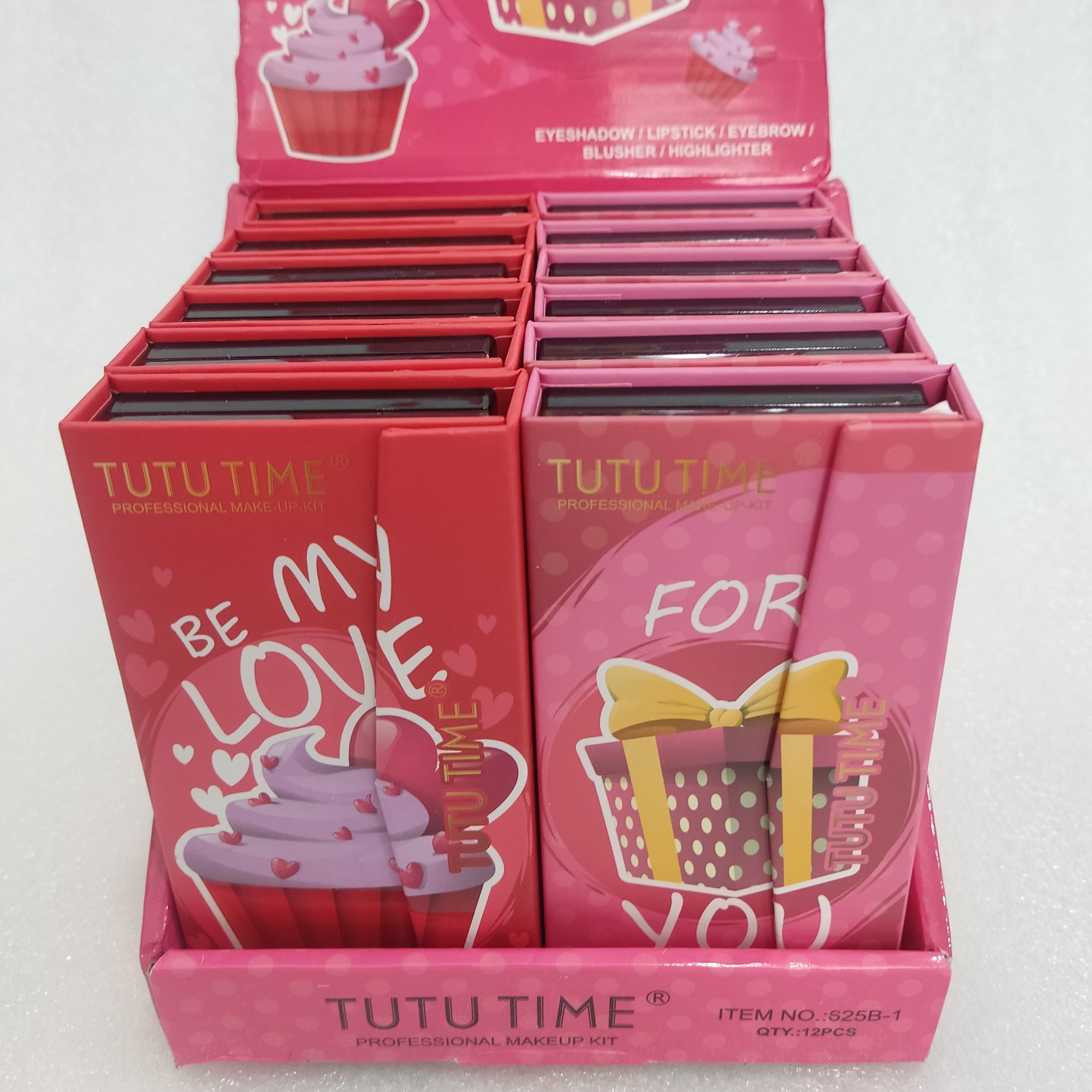 پالت آنی لیدی طرح کیک مسافرتی آینه دار 25 رنگ TUTU TIME