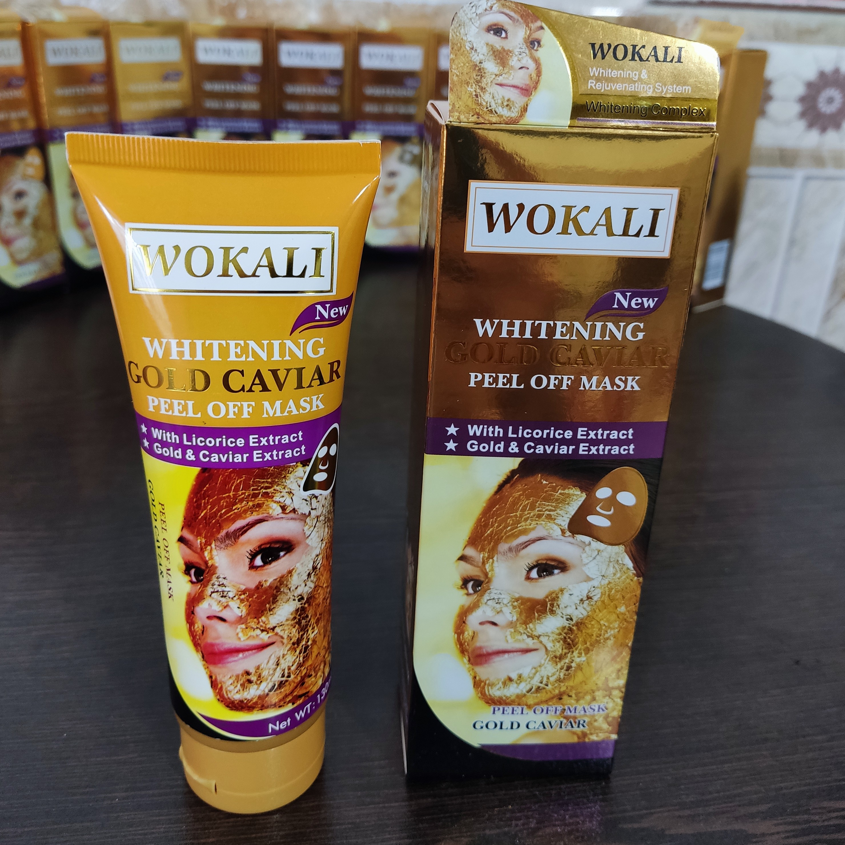 ماسک طلا خاویار 130 میل (ماسک خاویار طلایی) آرایشی افلاک