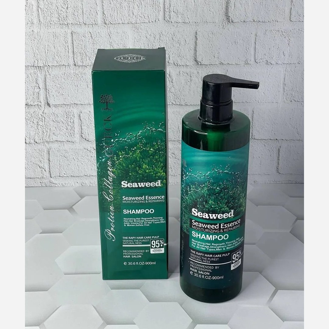 شامپو مو جلبک دریایی بدون سولفات و ترمیم کننده و ضد ریزش سیوید گویک حجم 1000 میل Seaweed