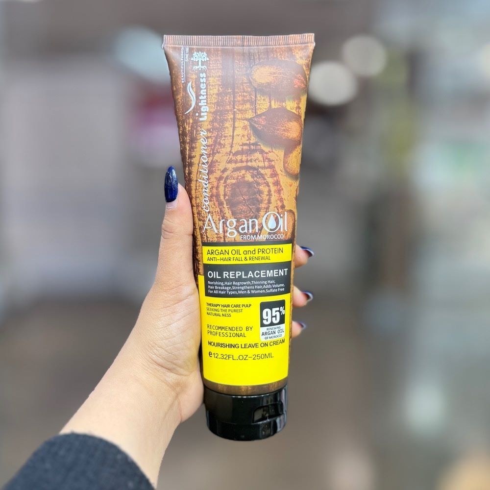 ماسک مو روغن آرگان لایتنس ( بیرون حمام بدون آبکشی ) بدون سولفات اصل اسلواکی 250 میل