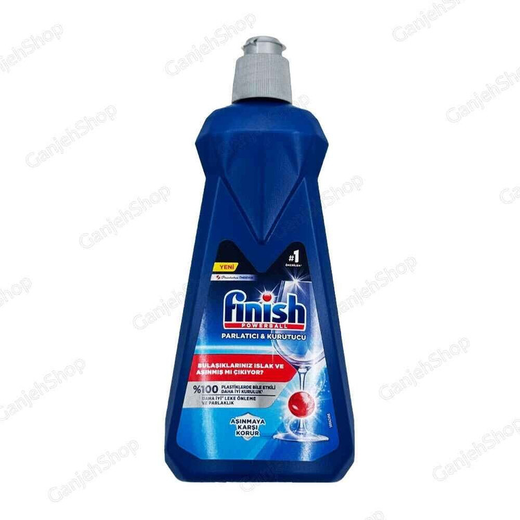 مایع جلادهنده ماشین ظرفشویی فینیش حجم 400 میل اصل ترکیه مدل FINISH PARLATICI