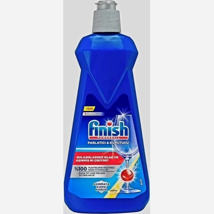 مایع جلادهنده ماشین ظرفشویی فینیش حجم 400 میل اصل ترکیه مدل FINISH PARLATICI