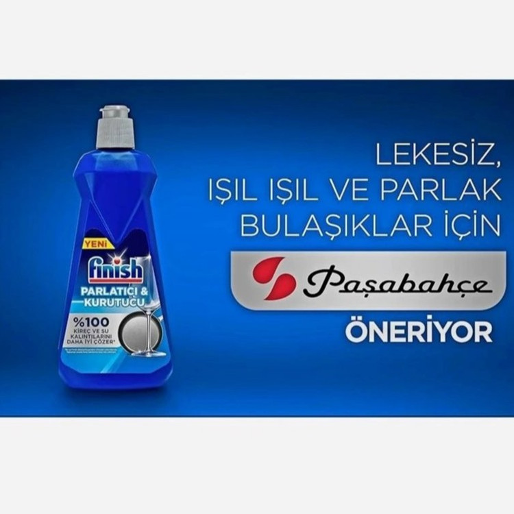 مایع جلادهنده ماشین ظرفشویی فینیش حجم 400 میل اصل ترکیه مدل FINISH PARLATICI