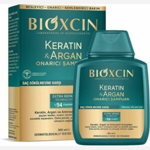 شامپو بیوکسین سبز کراتین ترمیم کننده مو تقویت کننده و ضدریزش حاوی کراتین و آرگان 300 میل ترکیه اصل
