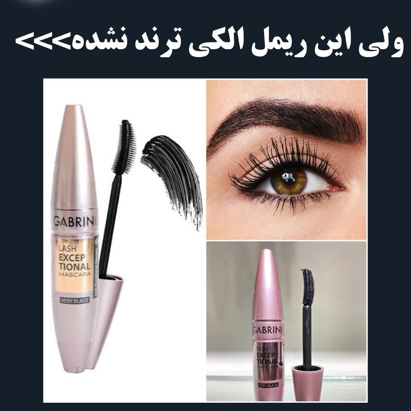 ریمل حجم دهنده و پرپشت کننده فوق مشکی گابرینی اصل ترکه مدل Lash Exceptional