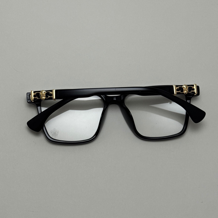 عینک بلوکات کروم هارتز مشکی طلایی Chrome Hearts 52342 - کیفیت مستر