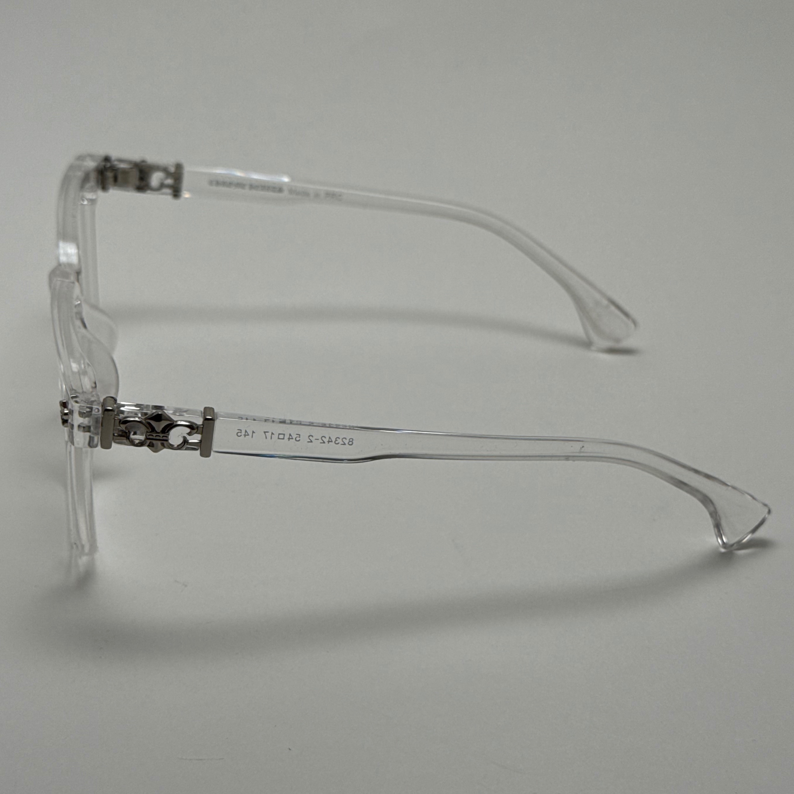 عینک بلوکات کروم هارتز کریستال نقره ای Chrome Hearts 52342 - کیفیت مستر