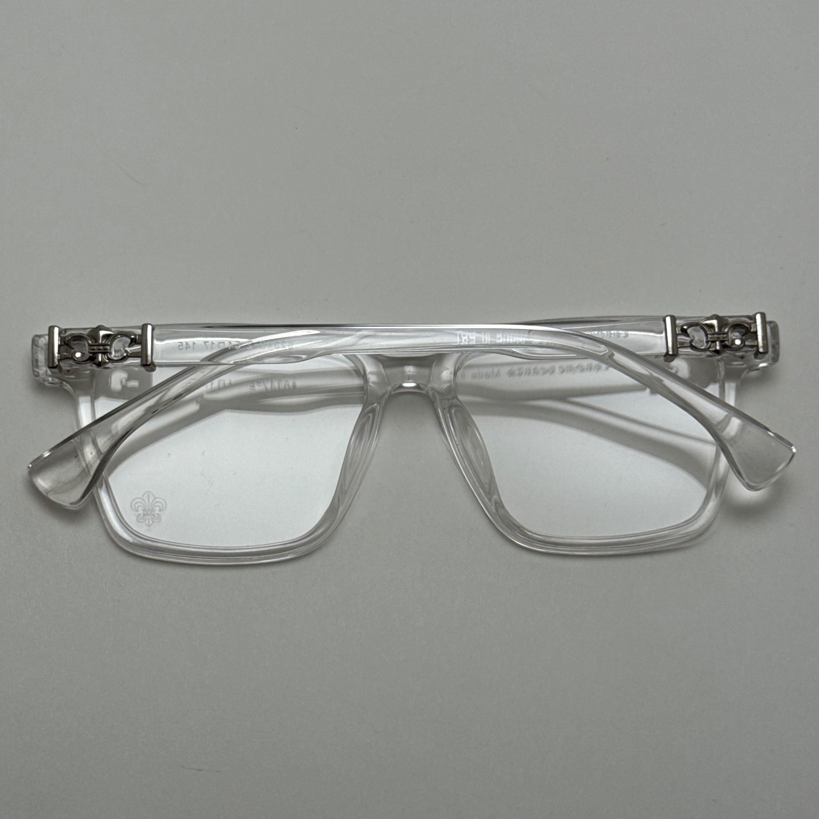 عینک بلوکات کروم هارتز کریستال نقره ای Chrome Hearts 52342 - کیفیت مستر