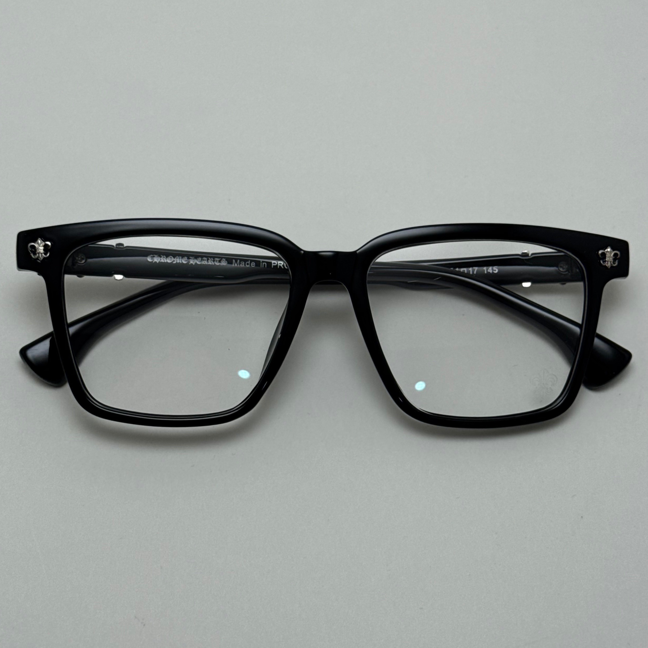 عینک بلوکات کروم هارتز مشکی نقره ای Chrome Hearts 52342 - کیفیت مستر