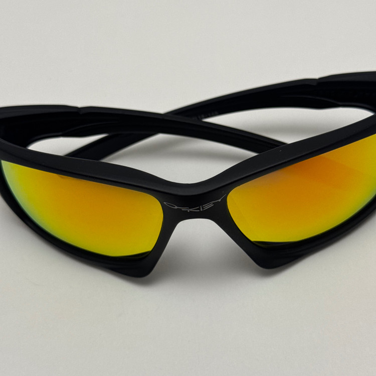 عینک آفتابی اسپرت اوکلی Oakley مدل SCLAPEL مشکی عدسی آتیشی کد 7032