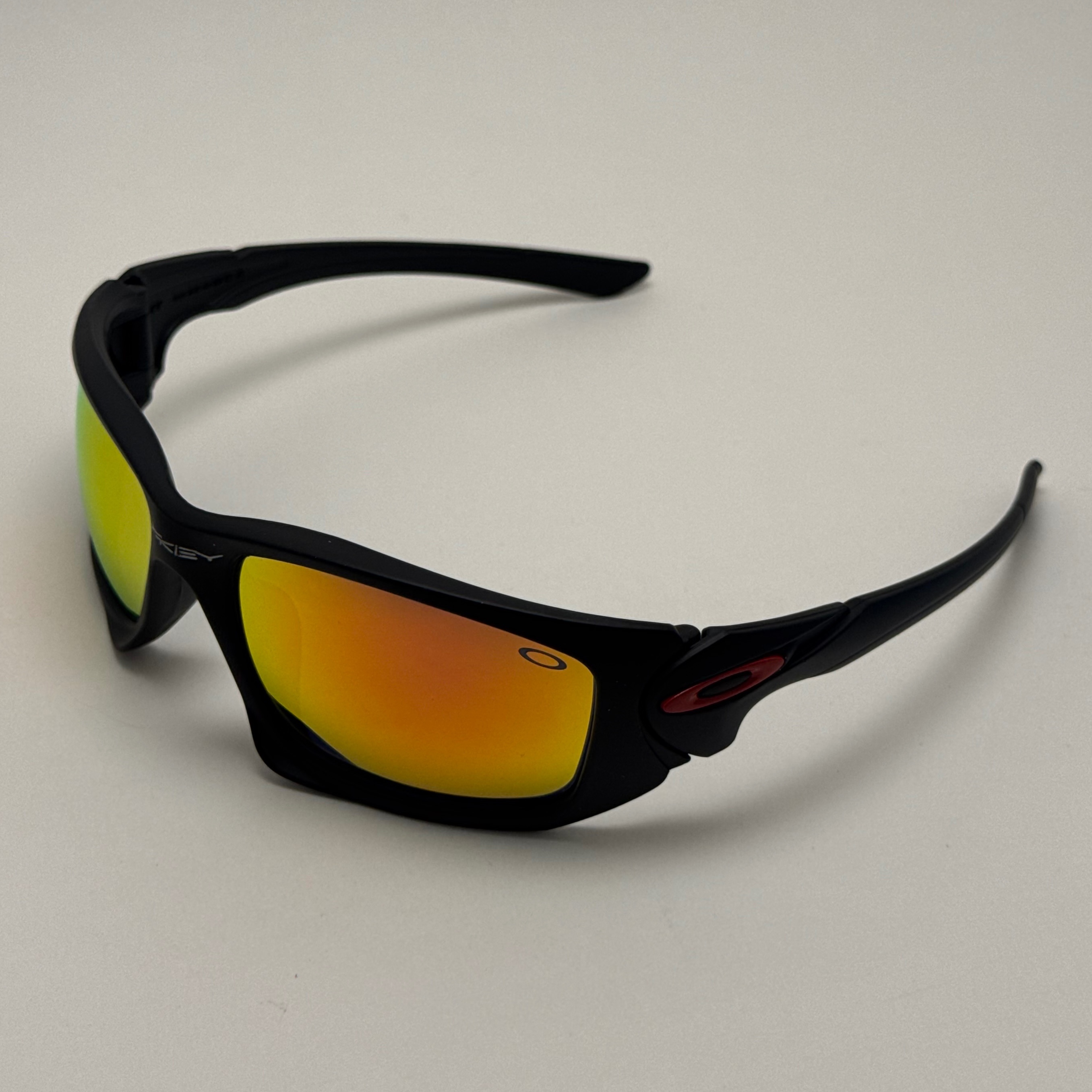 عینک آفتابی اسپرت اوکلی Oakley مدل SCLAPEL مشکی عدسی آتیشی کد 7032