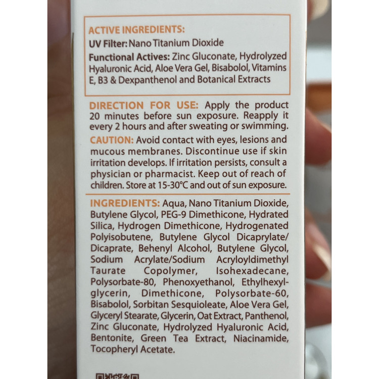 فلوئید ضدآفتاب فیزیکال سان سیف SPF 50 بدون رنگ پوست حساس