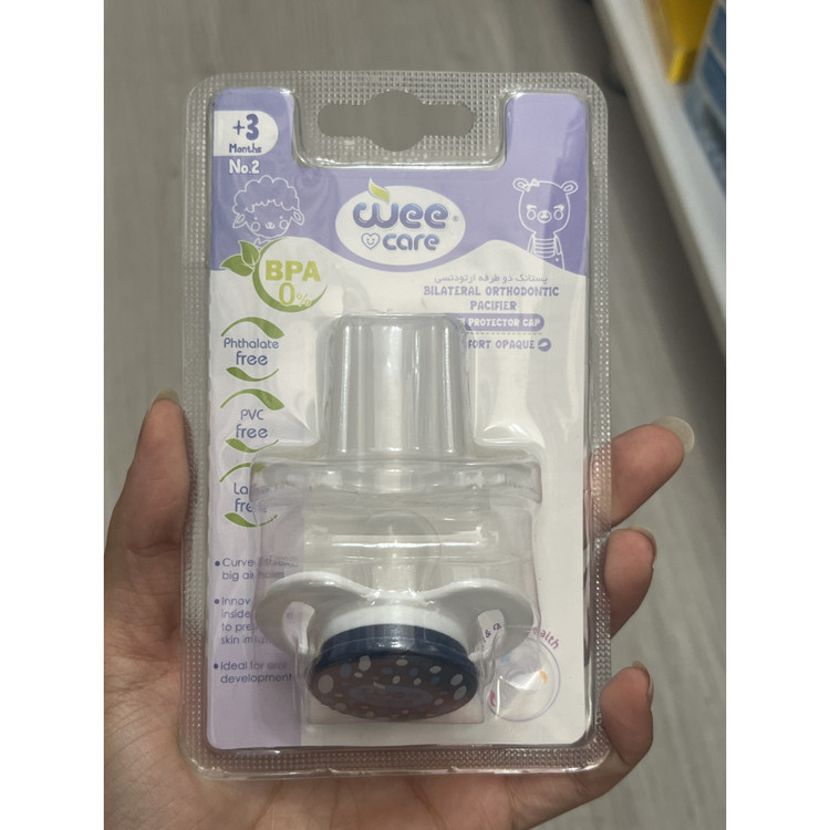 پستانک دوطرفه ارتودنسی وی کر کد P147 شماره 2 بالای 3 ماه