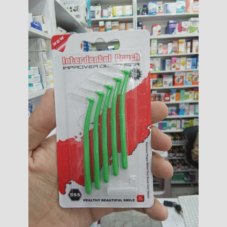 مسواک بین دندانی سایز 1 (0.7mm) پاکسازی بقایای غذا و پلاک بین دندان ها