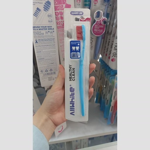 مسواک آل وایت مدل Healthy Clean با برس سخت و الیاف U شکل، 1 عددی کد 627