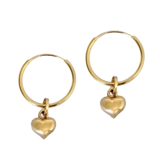 گوشواره طلا 18عیار قلب الا 0.750گرم