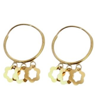 گوشواره طلا 18عیار ملینا کاملیا 0.380گرم