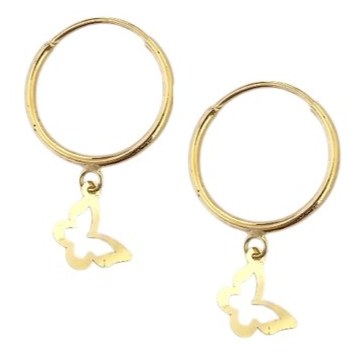 گوشواره طلا 18عیار ملینا پروانه 0.290گرم