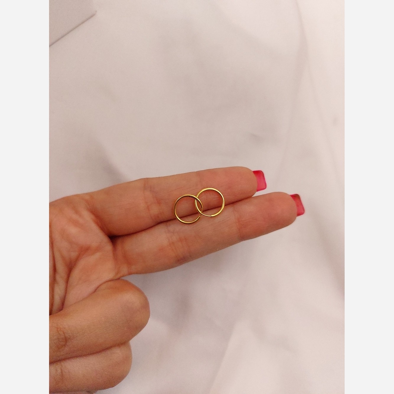 گوشواره طلا 18عیار حلقه ای مدل کلاسیک 0.350گرم