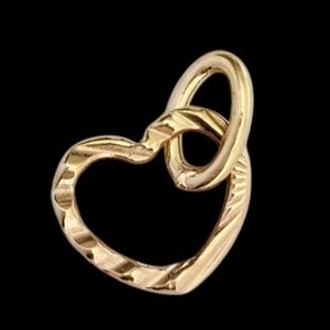 آویز طلا 18عیار قلب رویال 0.260گرم