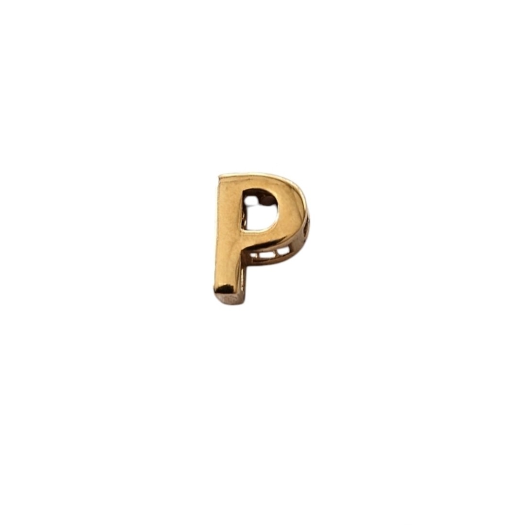 آویز طلا 18عیار حرف P سه بعدی 0.230گرم