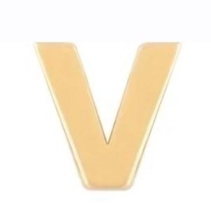 آویز طلا 18عیار حرف V سه بعدی 0.330گرم