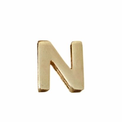 پلاک طلا 18عیار حرف N سه بعدی 0.370گرم