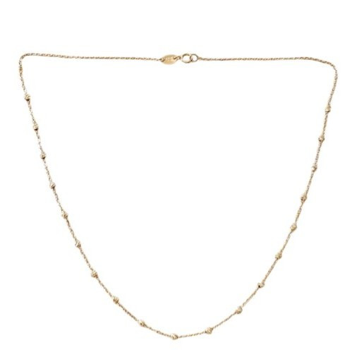 گردنبند طلا 18عیار گوی البرناردو سه رنگ 2.300گرم