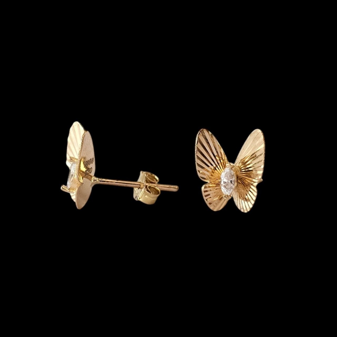 گوشواره طلا 18 عیار میخی پروانه سلنا 1.530گرم