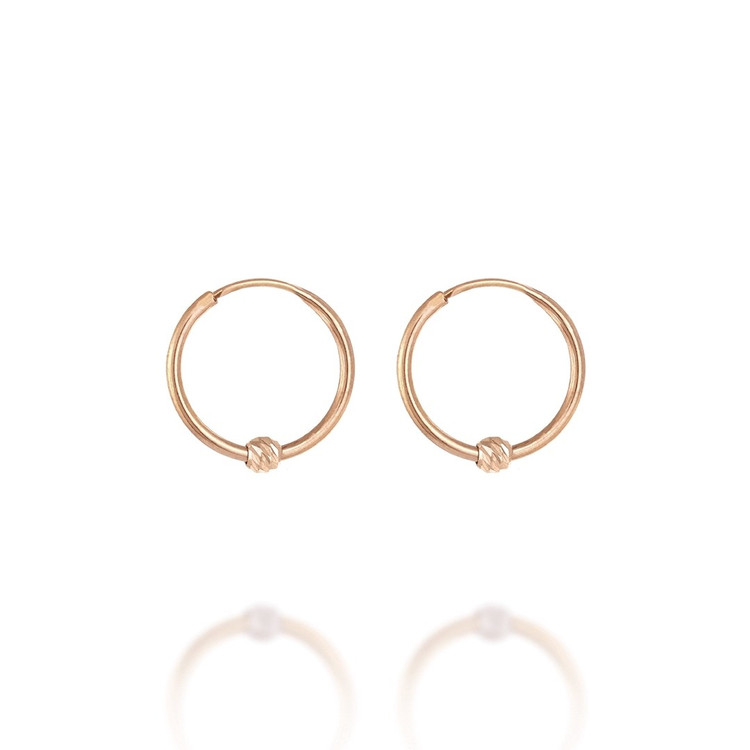 گوشواره طلا 18عیار حلقه ای البرناردو 0.330گرم