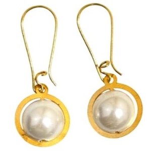 گوشواره طلا 18عیار مدل مروارید 0.290گرم