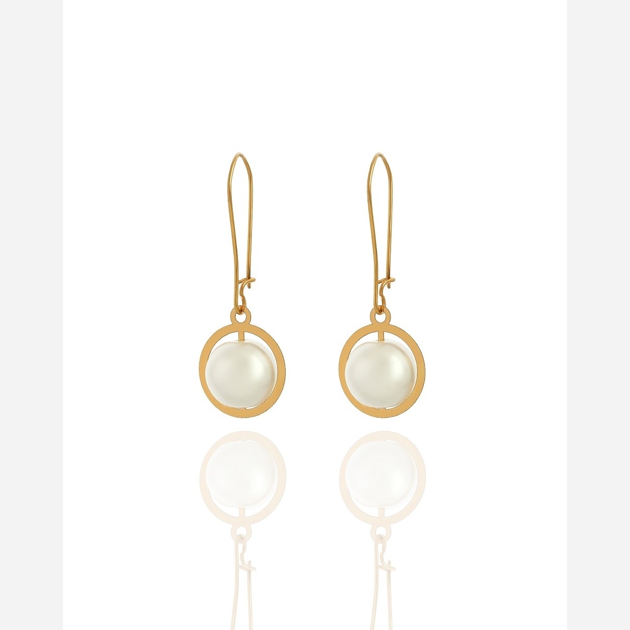 گوشواره طلا 18عیار مدل مروارید 0.290گرم