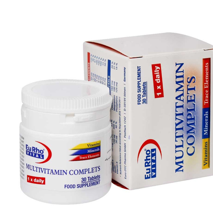مولتی ویتامین کامپلیت یوروویتال EuRho VITAL Multivitamin Complets (30 عددی)