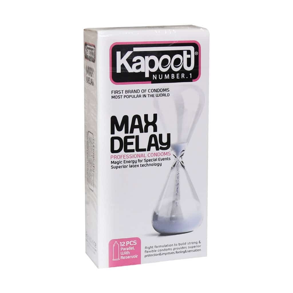 کاندوم تاخیری مضاعف مکس دیلی کاپوت KAPOOT Max Delay بسته 12 عددی