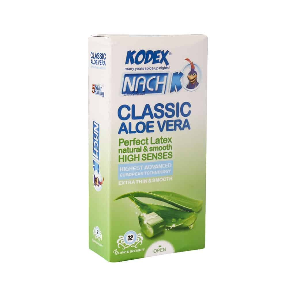 کاندوم کلاسیک آلوئه ورا ناچ کدکس NACH KODEX Classic Aloevera بسته 12 عددی