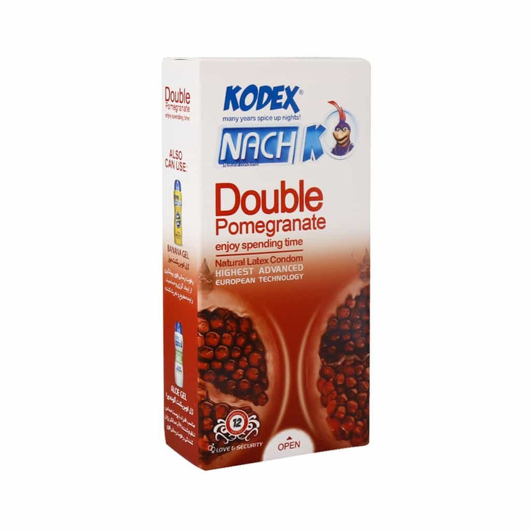 کاندوم تنگ کننده دابل انار کدکس NACH KODEX Double Pomegranate بسته 12 عددی