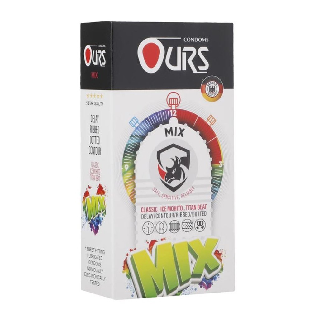 کاندوم میکس اورز MIX بسته 12 عددی