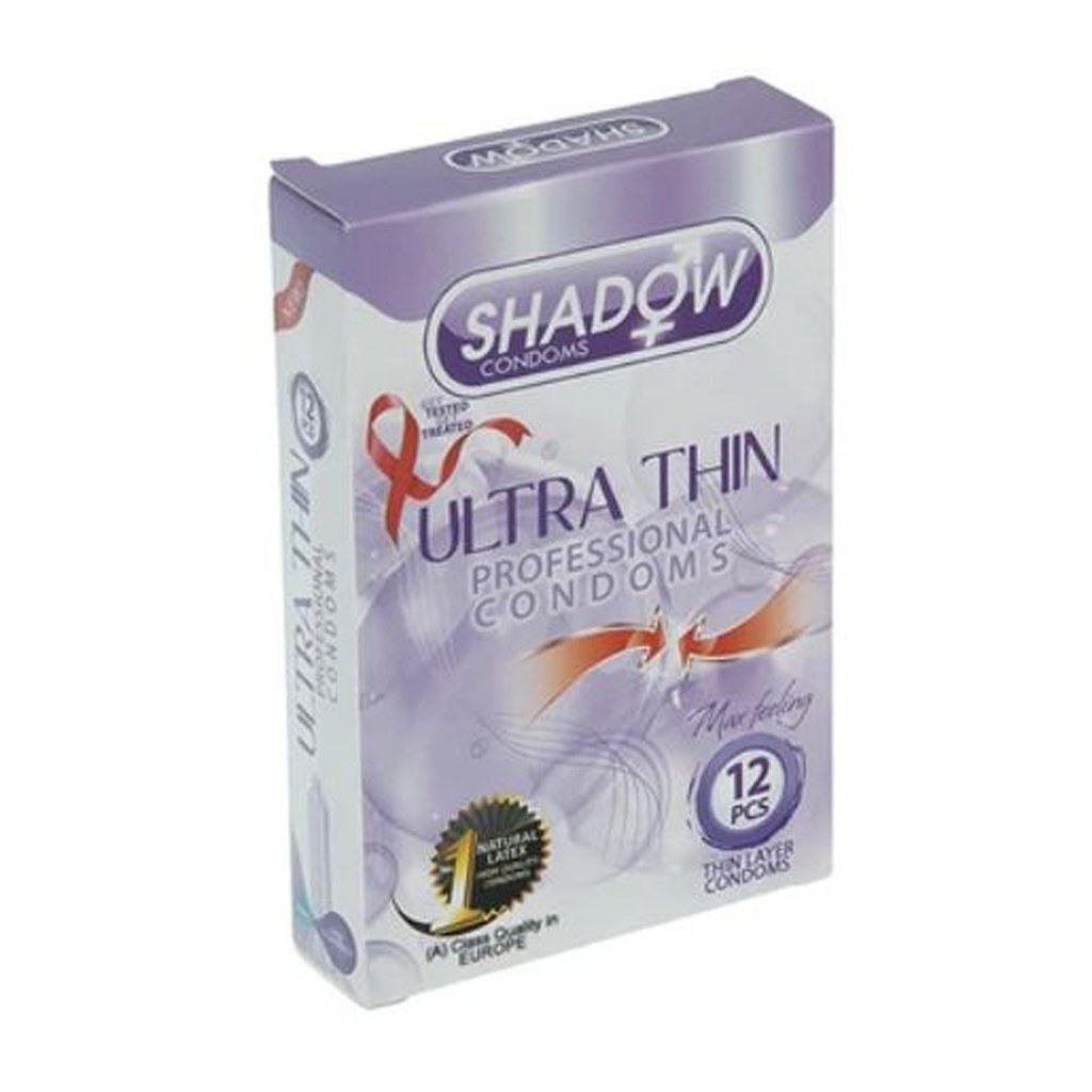 کاندوم بسیار نازک شادو SHADOW ULTRA THIN بسته 12 عددی
