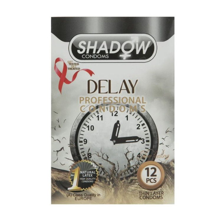 کاندوم تاخیری دیلی شادو SHADOW DELAY بسته 12 عددی