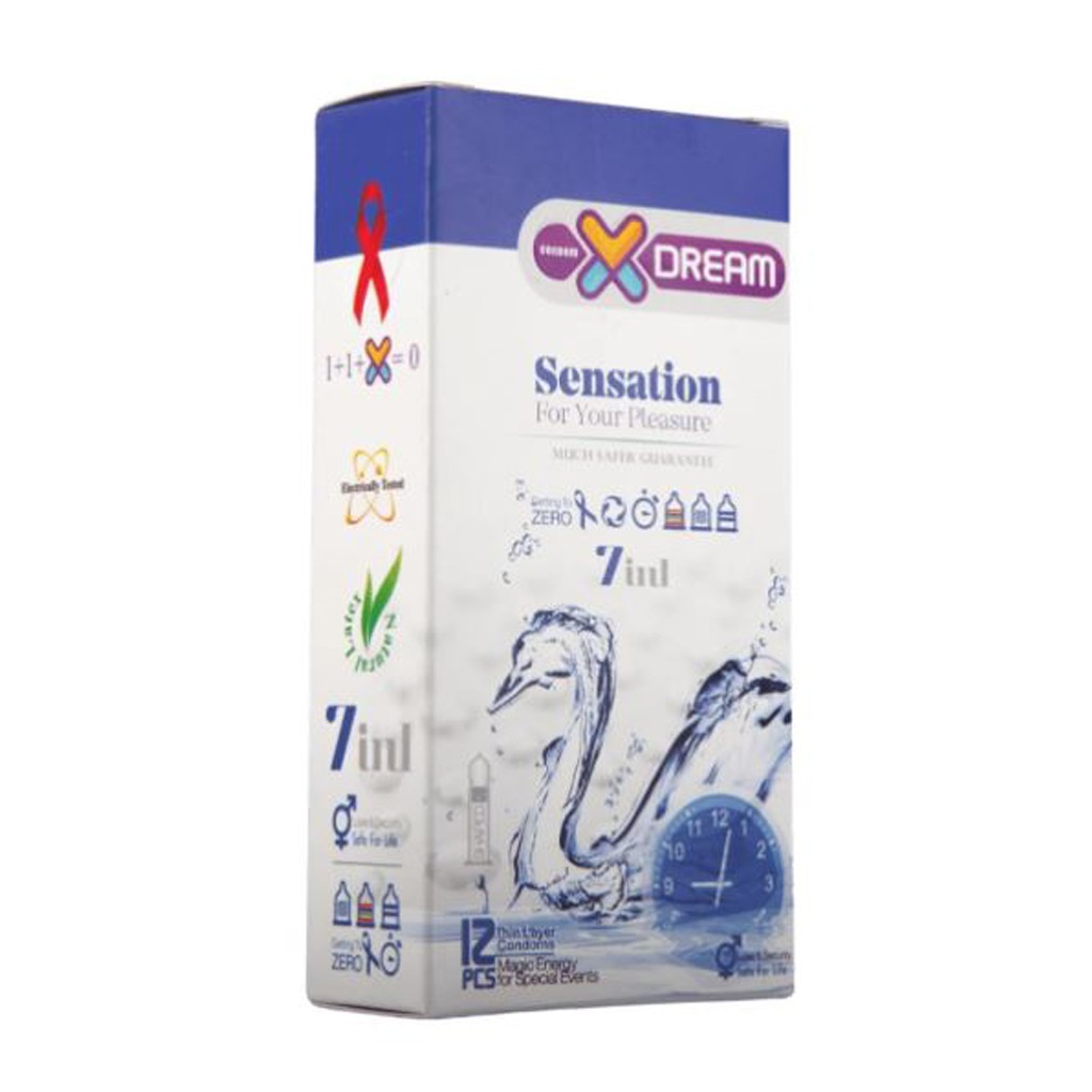 کاندوم بسیار نازک روان ایکس دریم XDream Sensation بسته 12 عددی